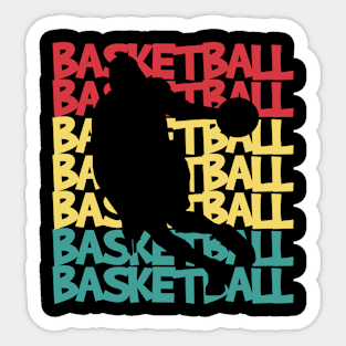 Retro Basketball Player Sticker